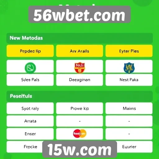Métodos de pagamento oferecidos pelo 56wbet.com